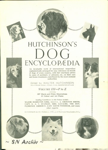 Hutchinson's Dog Encyclopeadia Vol III P-Z