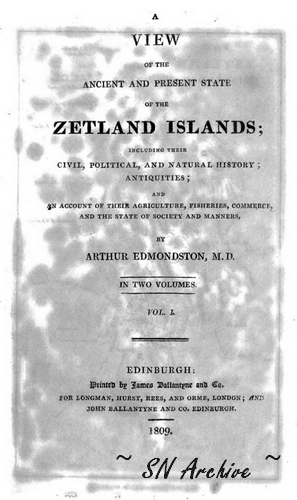 A View of the Ancient and Present State of the Zetland Vol. I